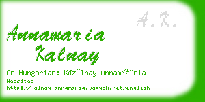 annamaria kalnay business card